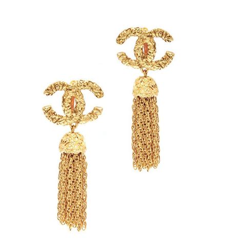 chanel interlocking c earrings|chanel crochet earrings.